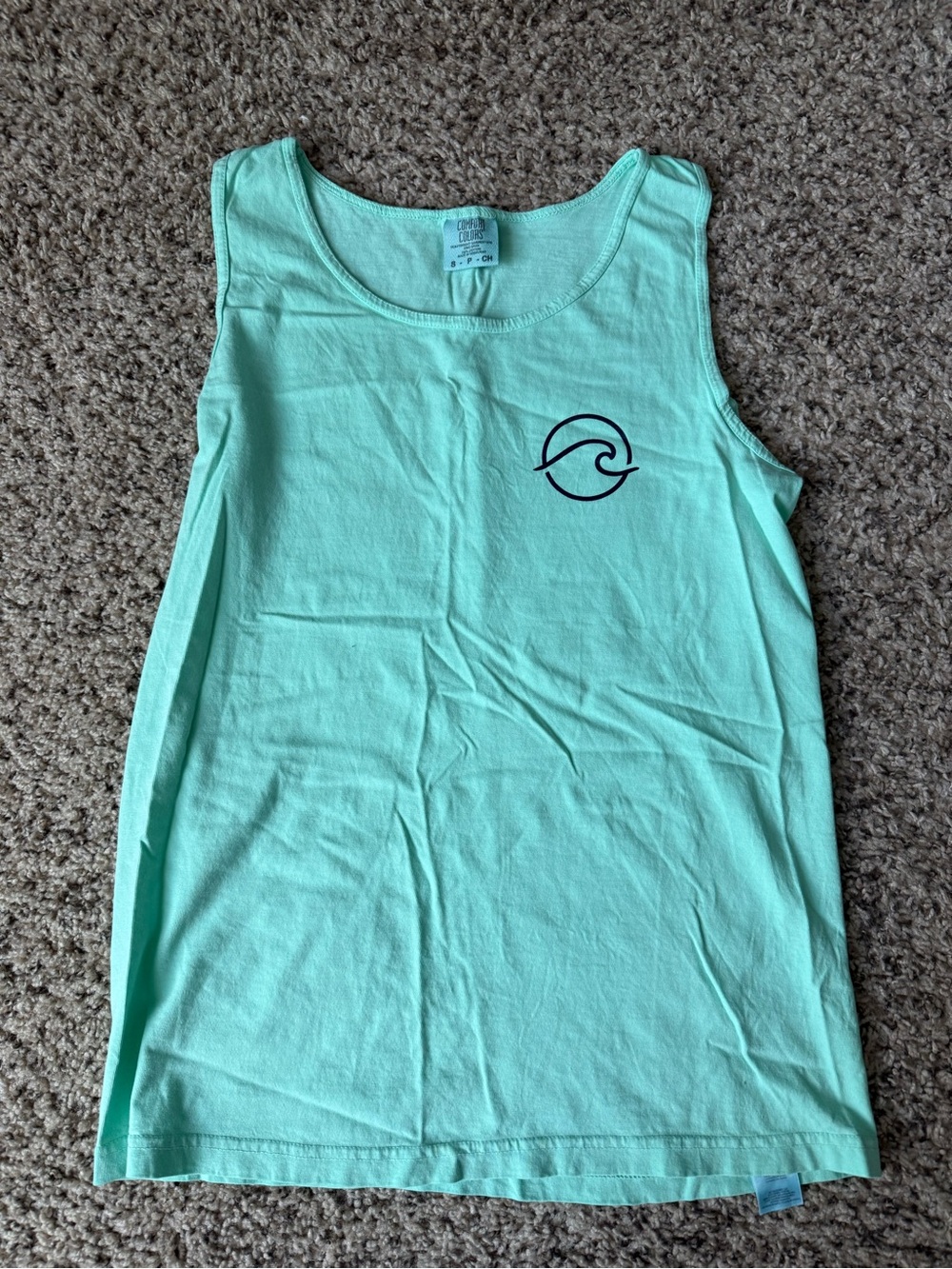 Mint green “wake and lake” Tank Top